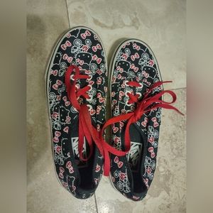 Hello Kitty Bow Bike Red Black Special Edition Low Top Van Shoe's